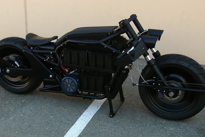 The "satin black" electric Batpod