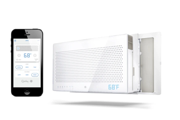 The Aros air conditioner works with the WINK app