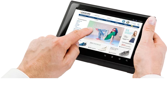 1&1's SmartPad has an 800 x 480 resolution LED 7 inch multi-touch display