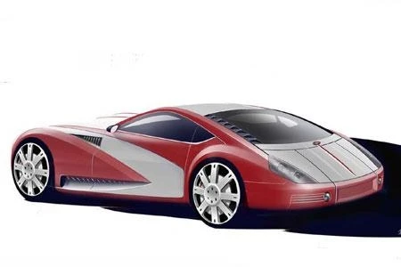 The 2007 Duesenberg Torpedo Coupe as styled by celebrated automobile designer Jeff Teague,