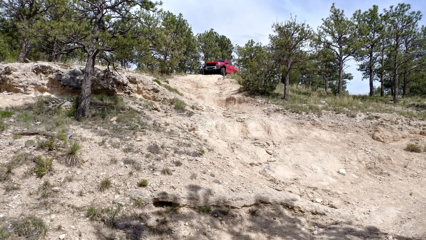 On our own in the wilds of Wyoming, we tested the Bison on a favorite hill that requires a lot of clearance, muscle, and shock-taking to traverse