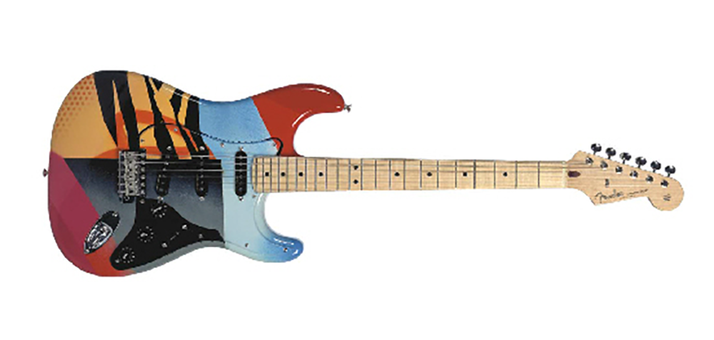 At the time of it's sale, this Stratocaster was the most recent addition to Eric Clapton’s collection of Signature Stratocaster Custom guitars and his third painted by graffiti artist Crash. Clapton used this as his main stage guitar from the One Generation 4 Another Albert Hall concert on 15 March, 2004 until the concert the night before his famous Christies Crossroads auction on 24 June, 2004 where it fetched $321,100