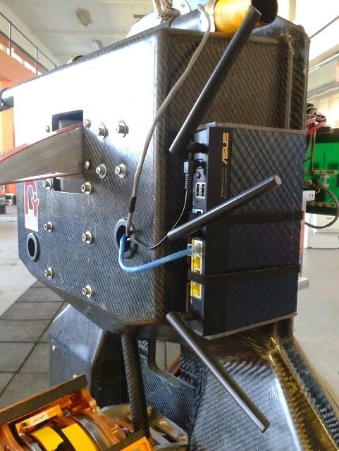 ATRIAS outfitted with a wireless receiver (Photo: Oregon State University)