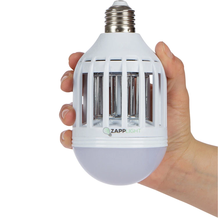 The ZappLight's LEDs use 9 watts, with the zapping grid using another 1 watt