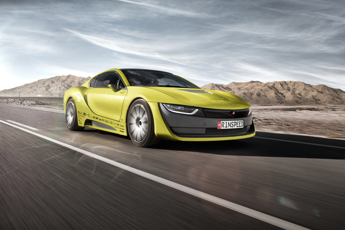 Depiction of the Rinspeed Etos concept on the road