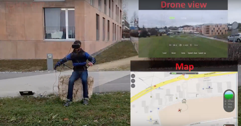 The pilot sees what the drone sees