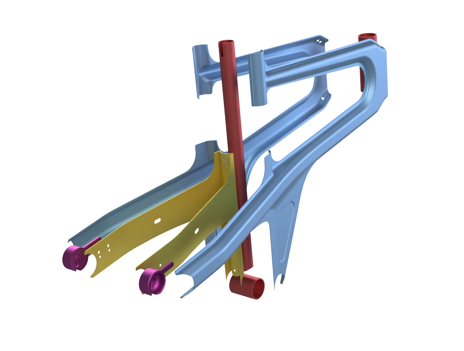Exploded view of the Delta S frame