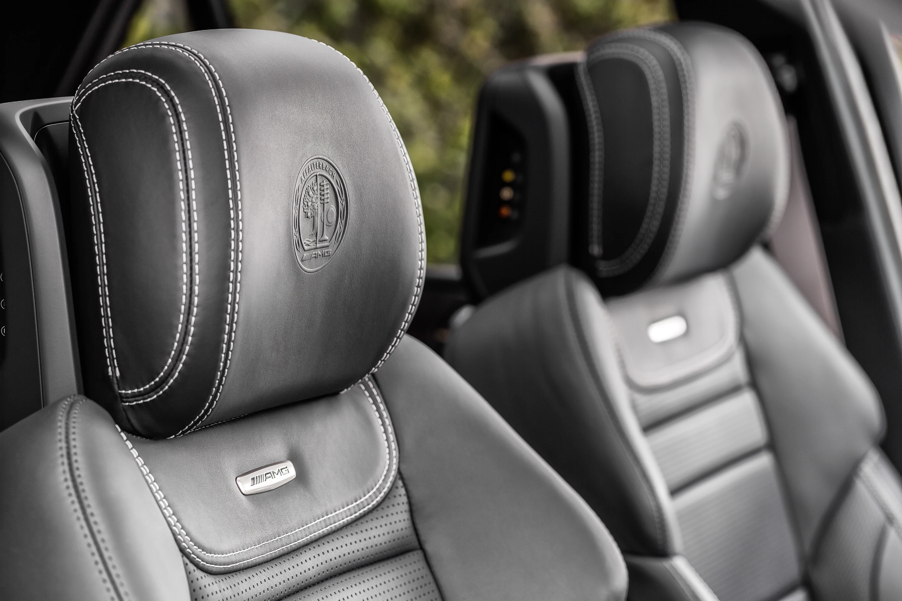 AMG's crest is in the headrests