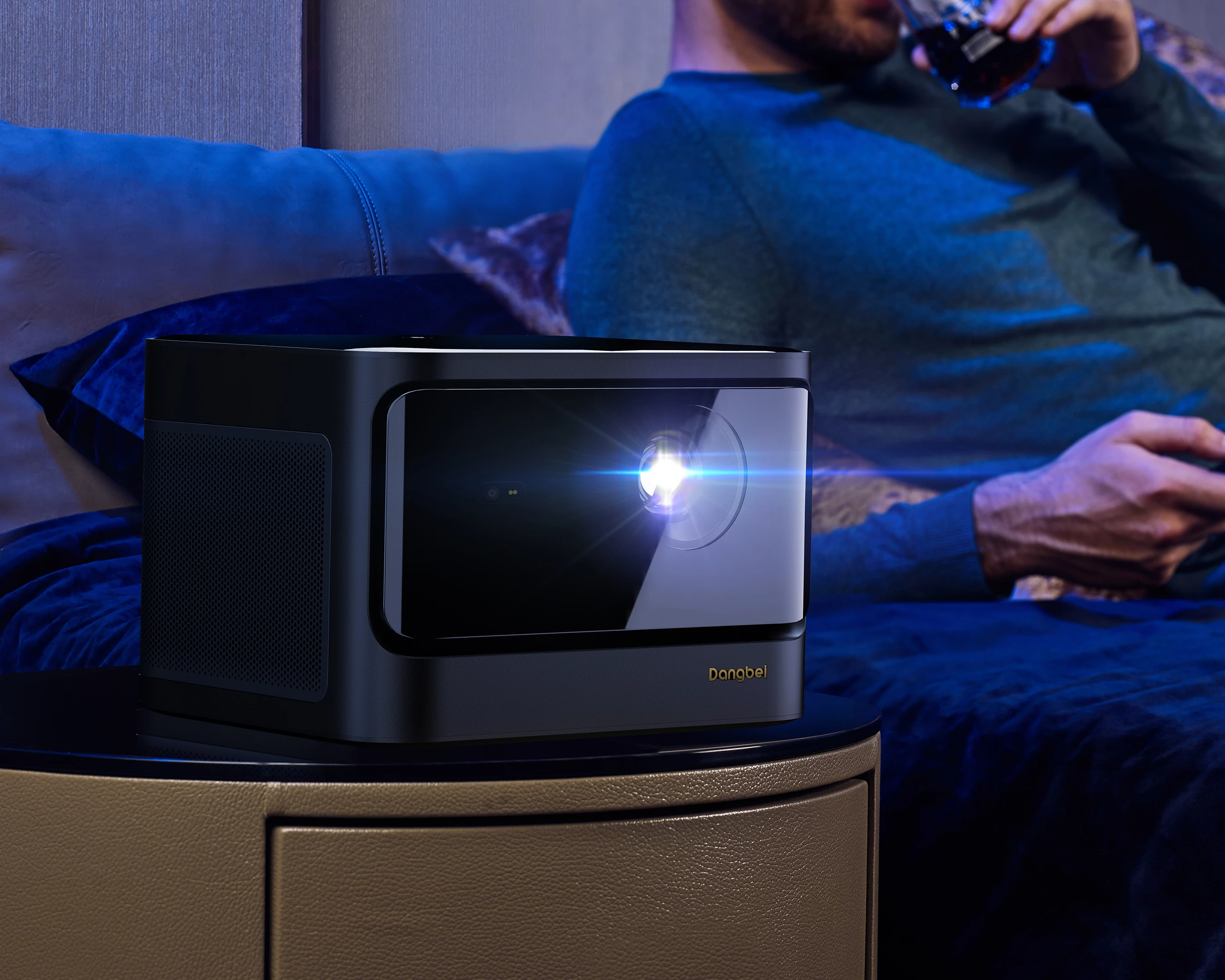 The Dangbei Mars laser projector puts out 2,100 ISO lumens, and comes with licensed Netflix and Prime Video apps