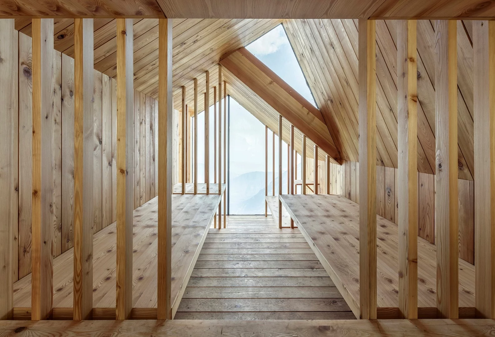 The shelter was broken down into three separate sections