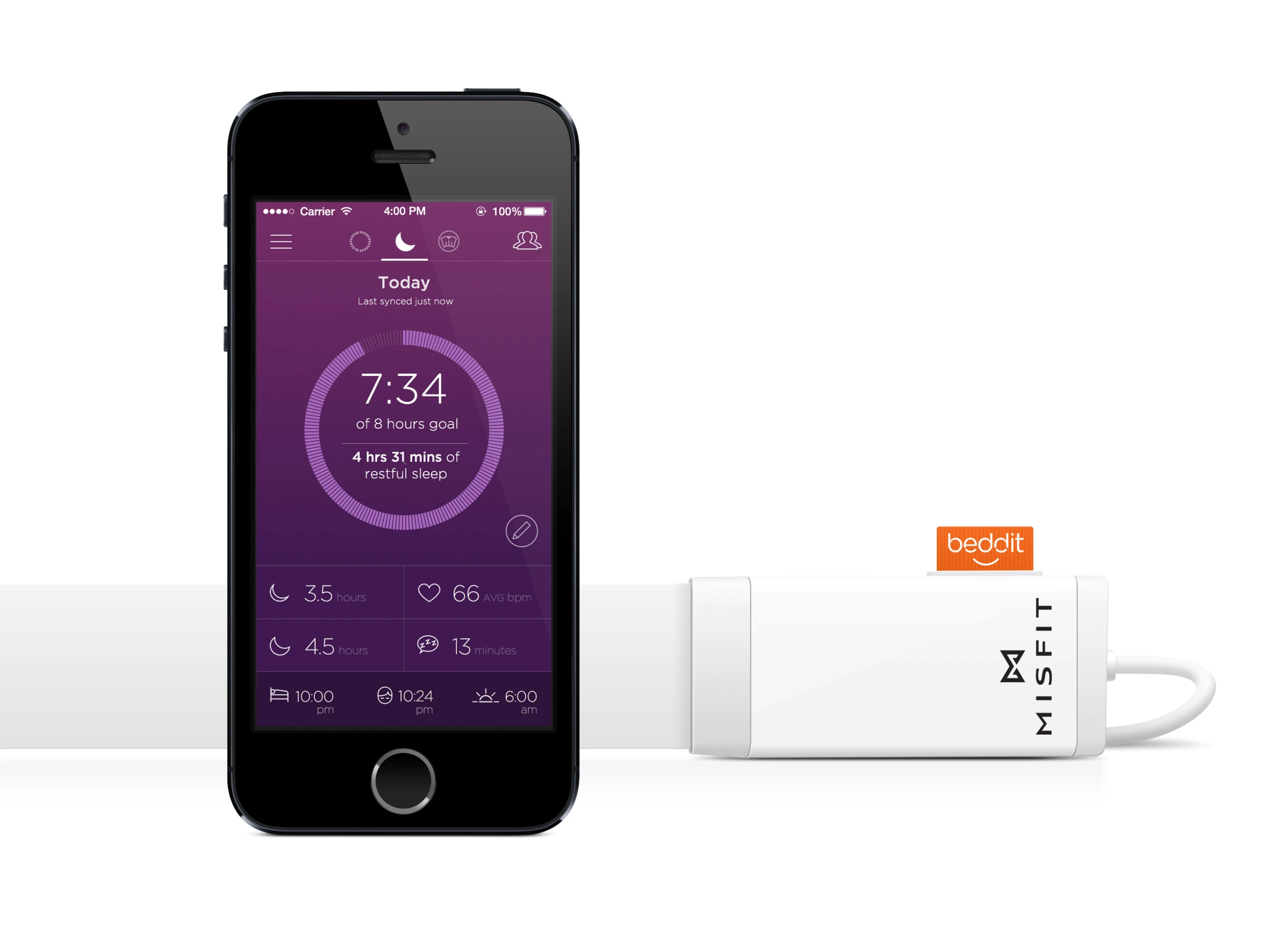 The Misfit Beddit Sleep System consists of a sensor unit and an app