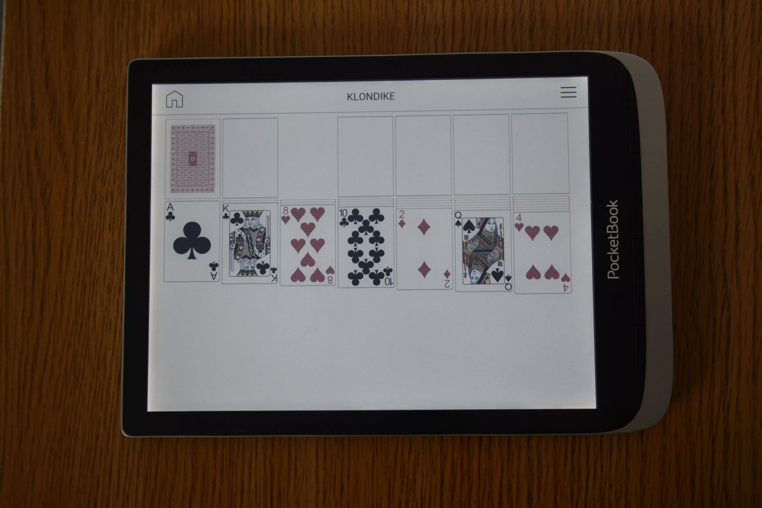 Some games are included, such as chess and Klondike