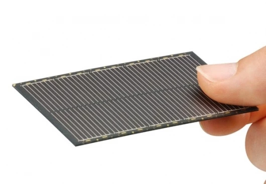 Sharp's new LR0GC02 solar module for mobile devices is the industry’s thinnest at 0.8 mm