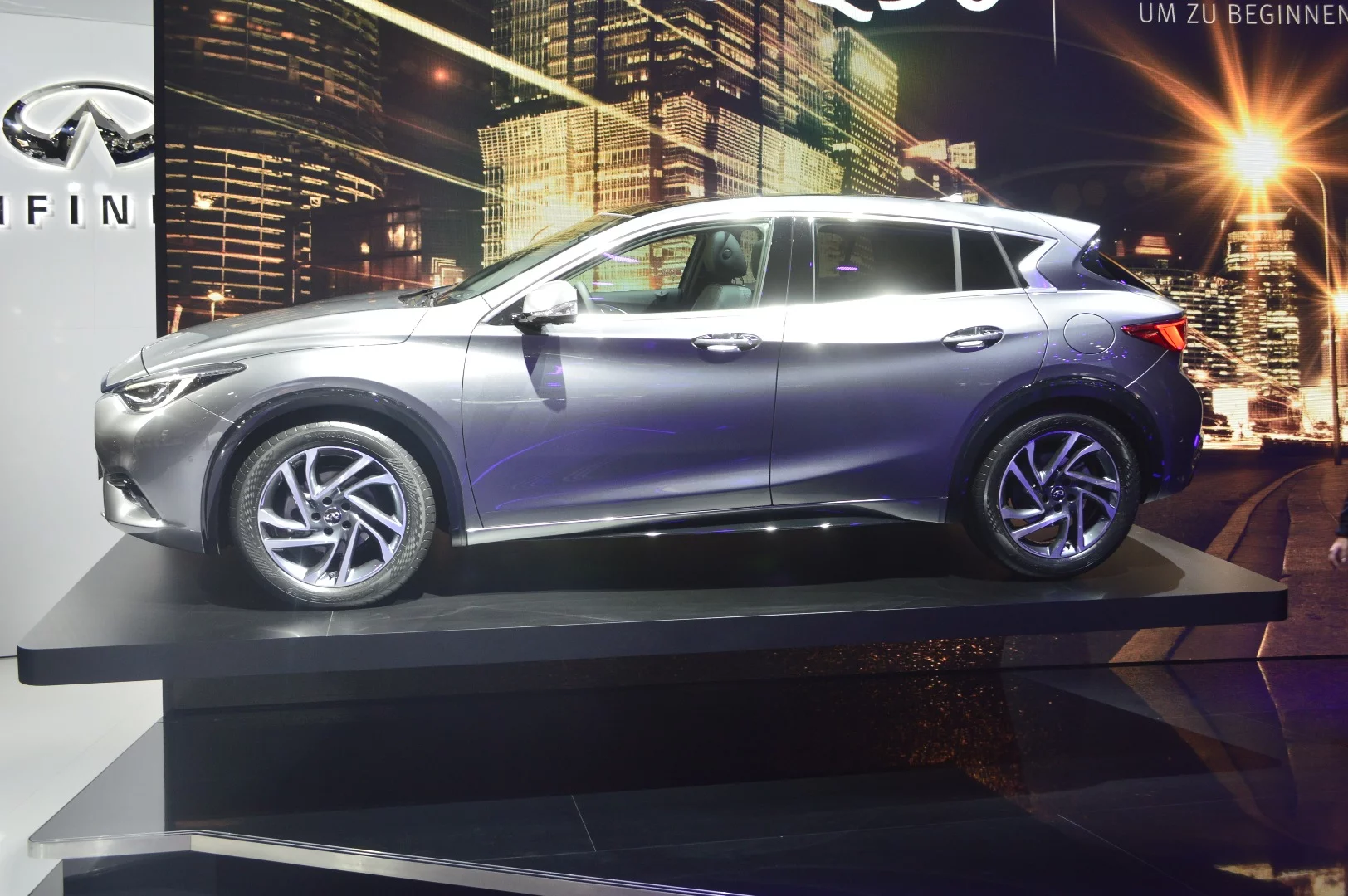The Infiniti Q30, on display at the Frankfurt Motor Show