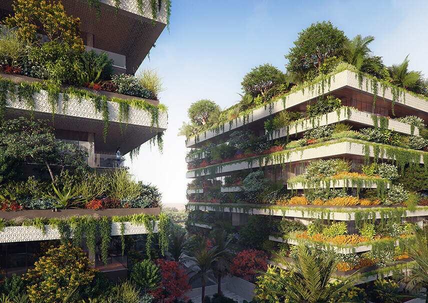 Each apartment will boast its own greenery-filled balcony