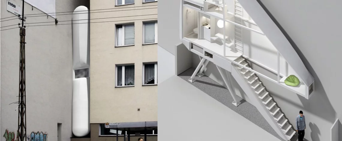 One of world's narrowest houses will be built in Warsaw as a workplace for Etgar Keret (Photo: Centrala)