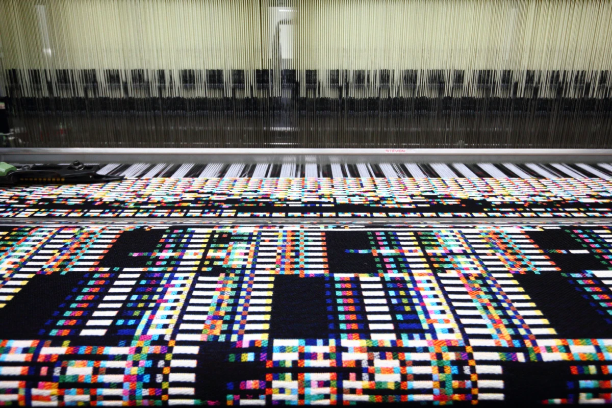 A series from Phillip Stearns called 'Fragmented Memory' in which he created textiles out of a memory dump from his CPU