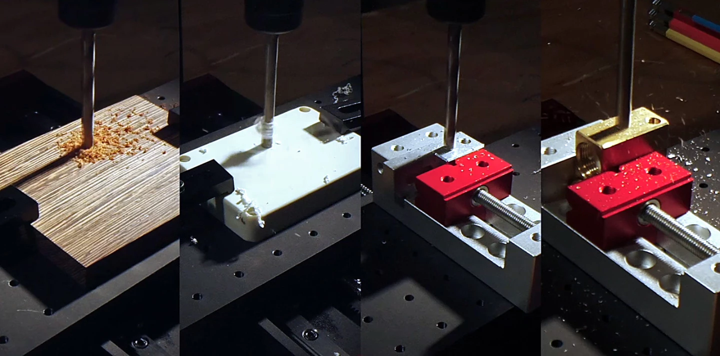 The K1 at work on different materials