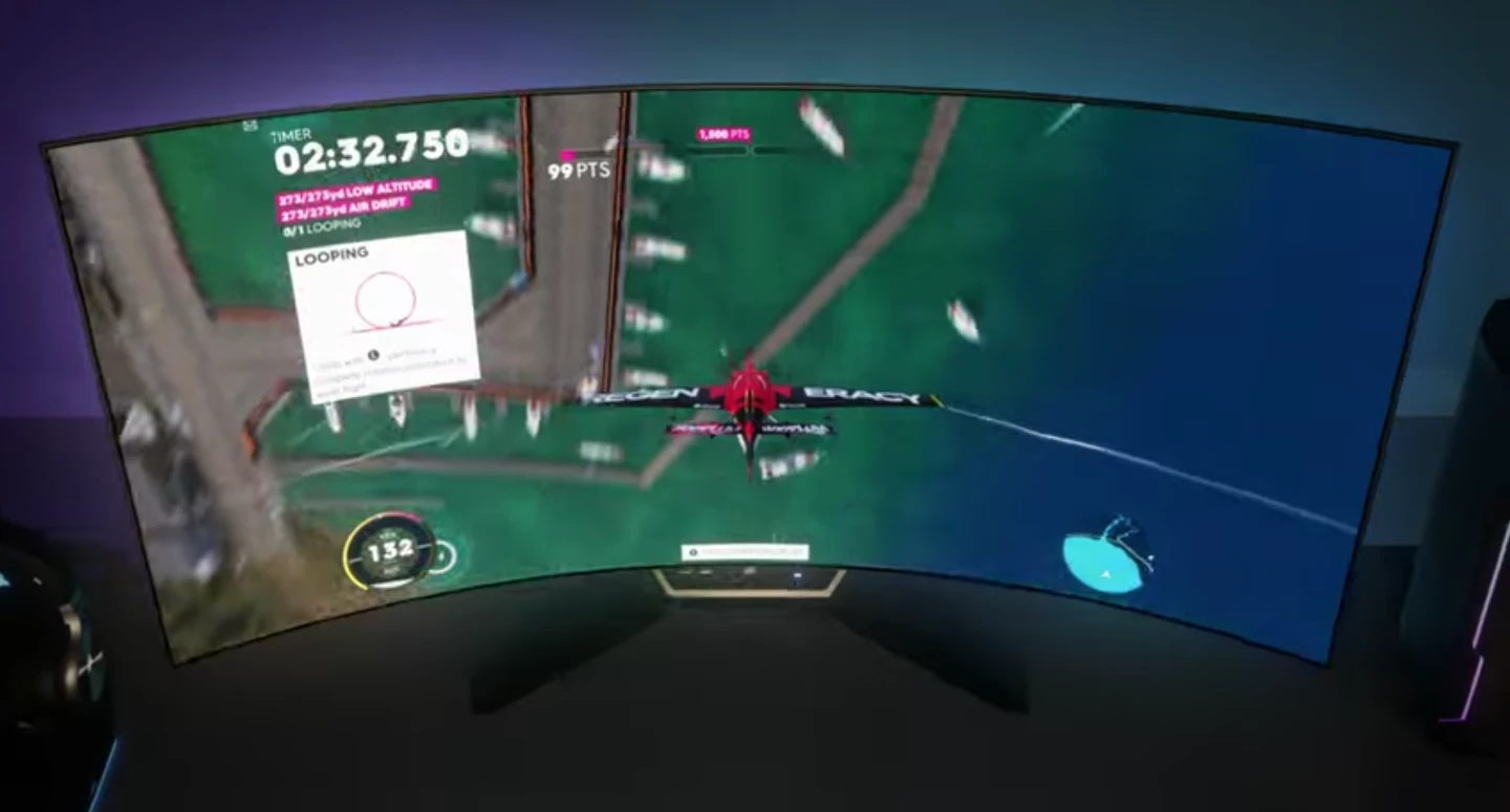 Corsair's gaming monitor can be bent from a flat state to a curvature of 800R