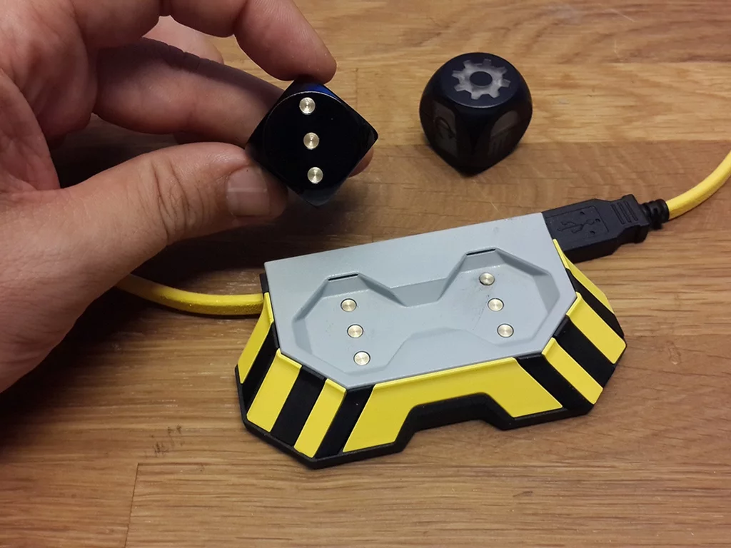 Boogie Dice take 40 minutes to fully-charge on the included charging station