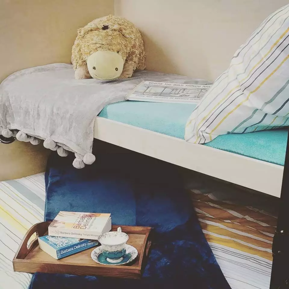 An interesting option: a 21 x58-in child/dog bunk that creates a three-sleeper