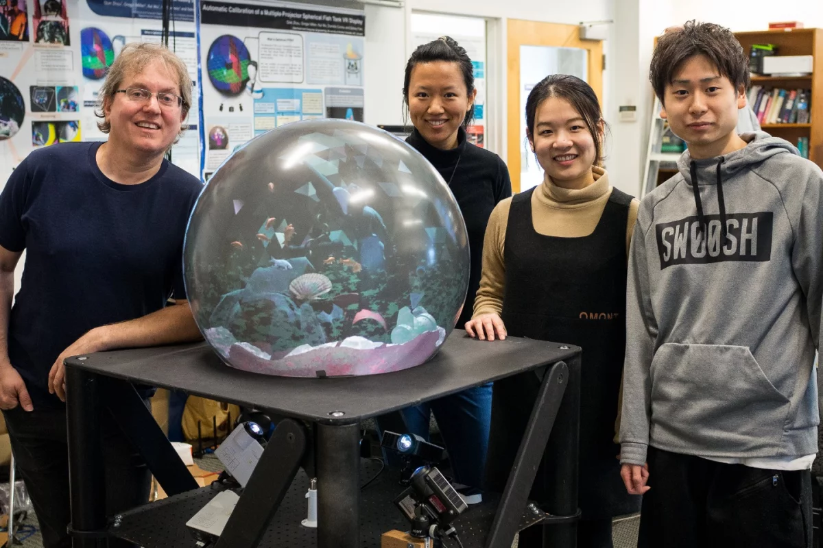 A team from the University of British Columbia and University of Saskatchewan has pioneered a multi-user crystal ball VR touch display