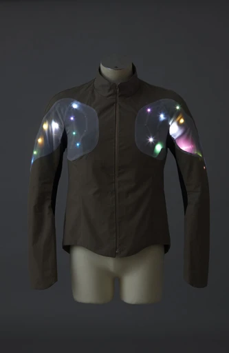 The Sporty Supaheroe integrates 64 RGB LEDs into its stretchable, wearable circuit boards