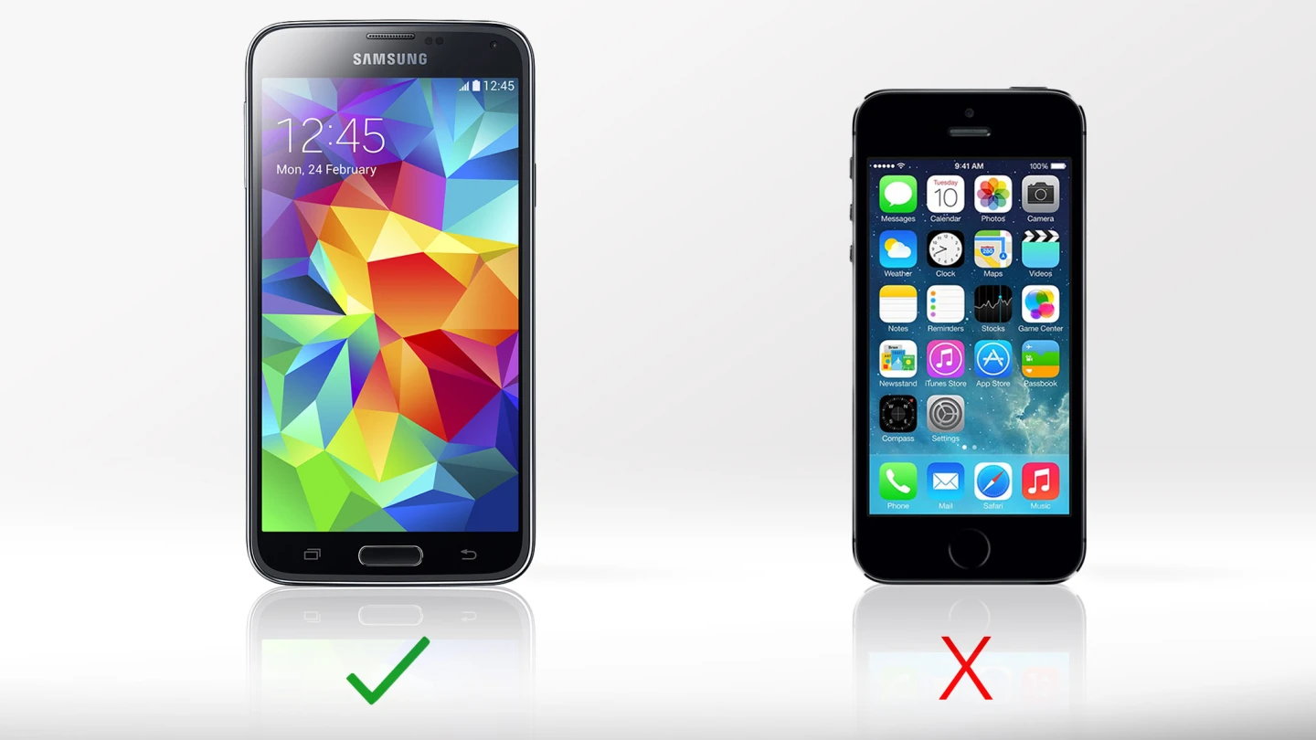 The Galaxy S5 can record 4K video, at 30 fps