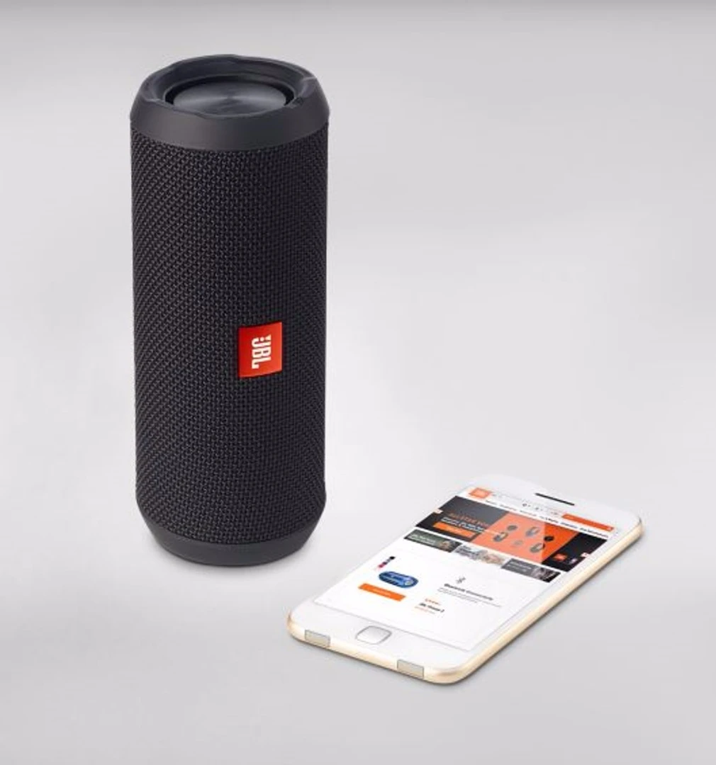 The Flip3 wirelessly connects to mobile devices via Bluetooth