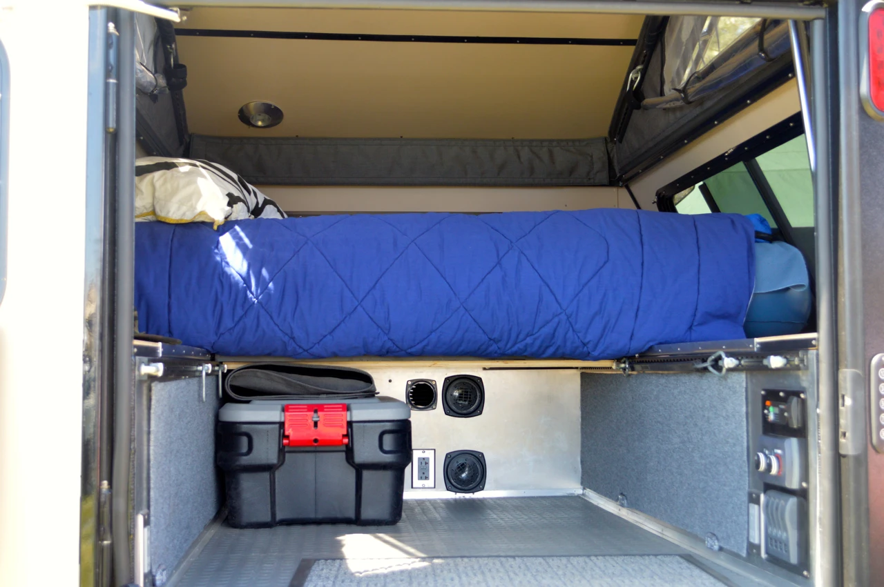A peek inside the VMI truck camper