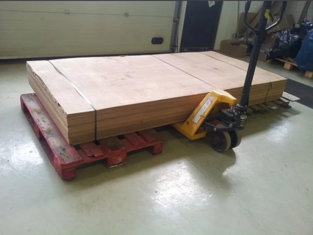 Nautical plywood panels are CNC cut for the first test prototypes
