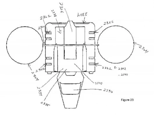 One of the diagrams included in the Personal Flight Systems patent