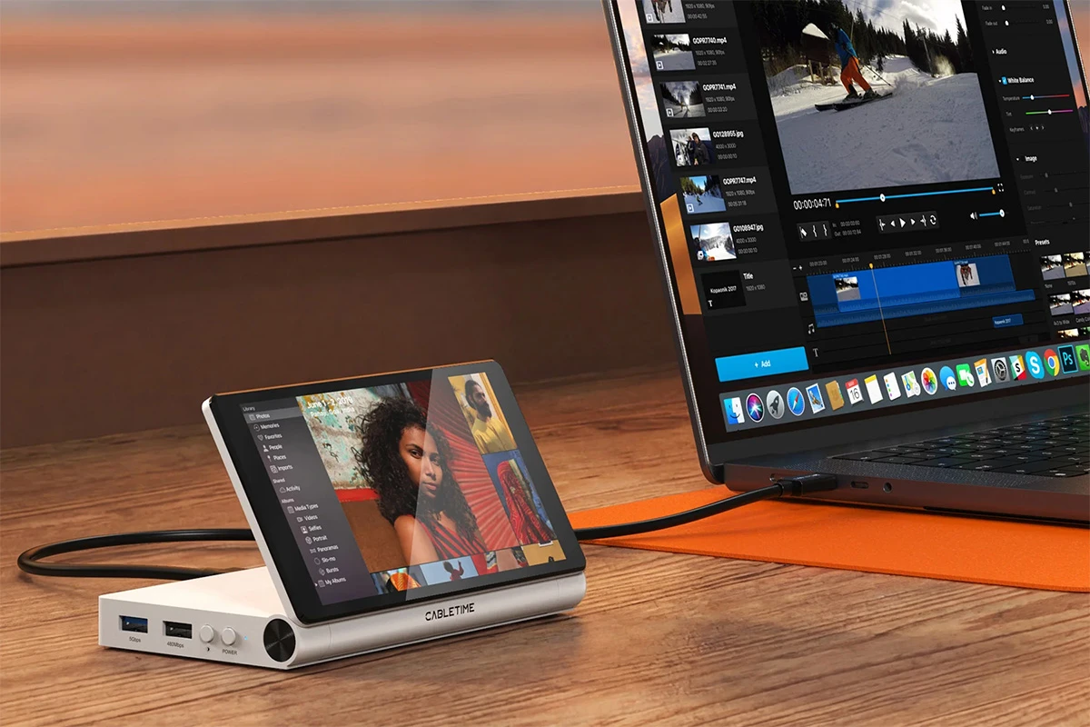 The small but mighty ScreenDock brings a 5.5-inch display to your desk, along with loads of essential ports