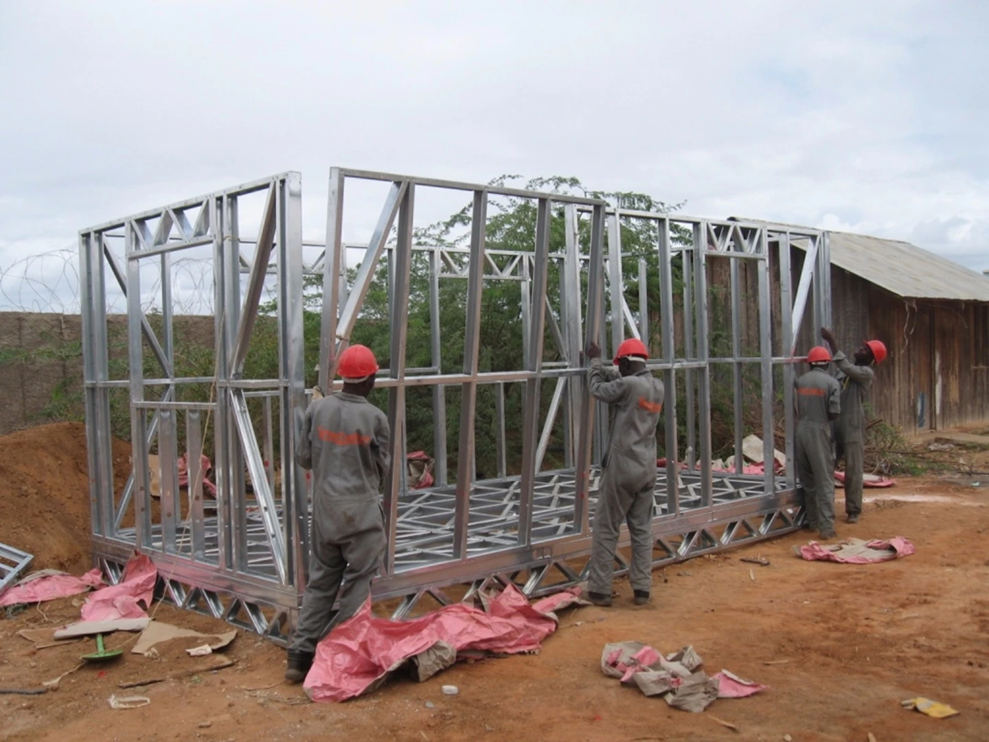 Each Solar Classroom in a Box is built with a light gauge steel frame