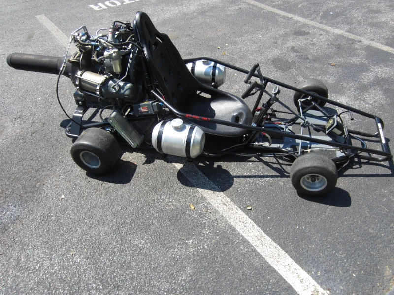 Seth Kettleman's custom-built jet-powered go-kart