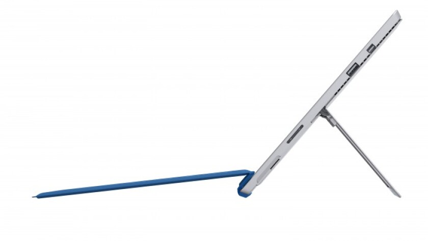 The Surface Pro 3's keyboard now folds up at the bottom, supposedly creating better ergonomics on the lap