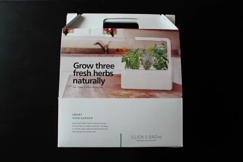 The Smart Herb Garden comes packaged in a handy carry-case with instructions printed on the inside