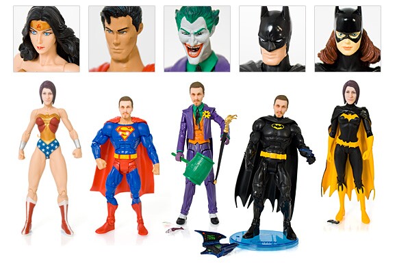 Available superheroes include Wonder Woman, Superman, Joker, Batman and Batgirl