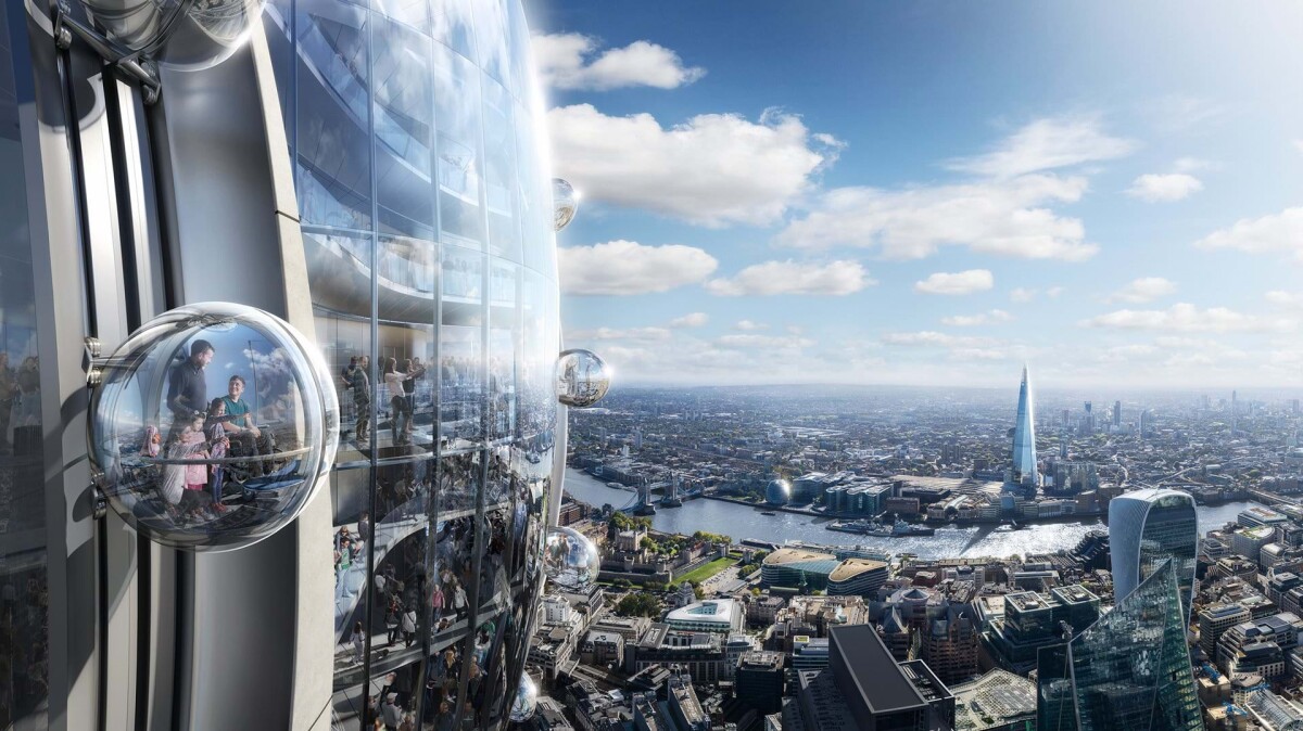 The Tulip will offer rides in glass pods on its exterior