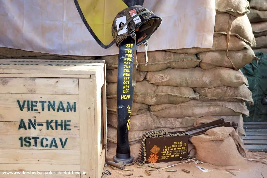Air Cavalry Bunker is a shed designed to resemble an American cavalry bunker from the Vietnam War