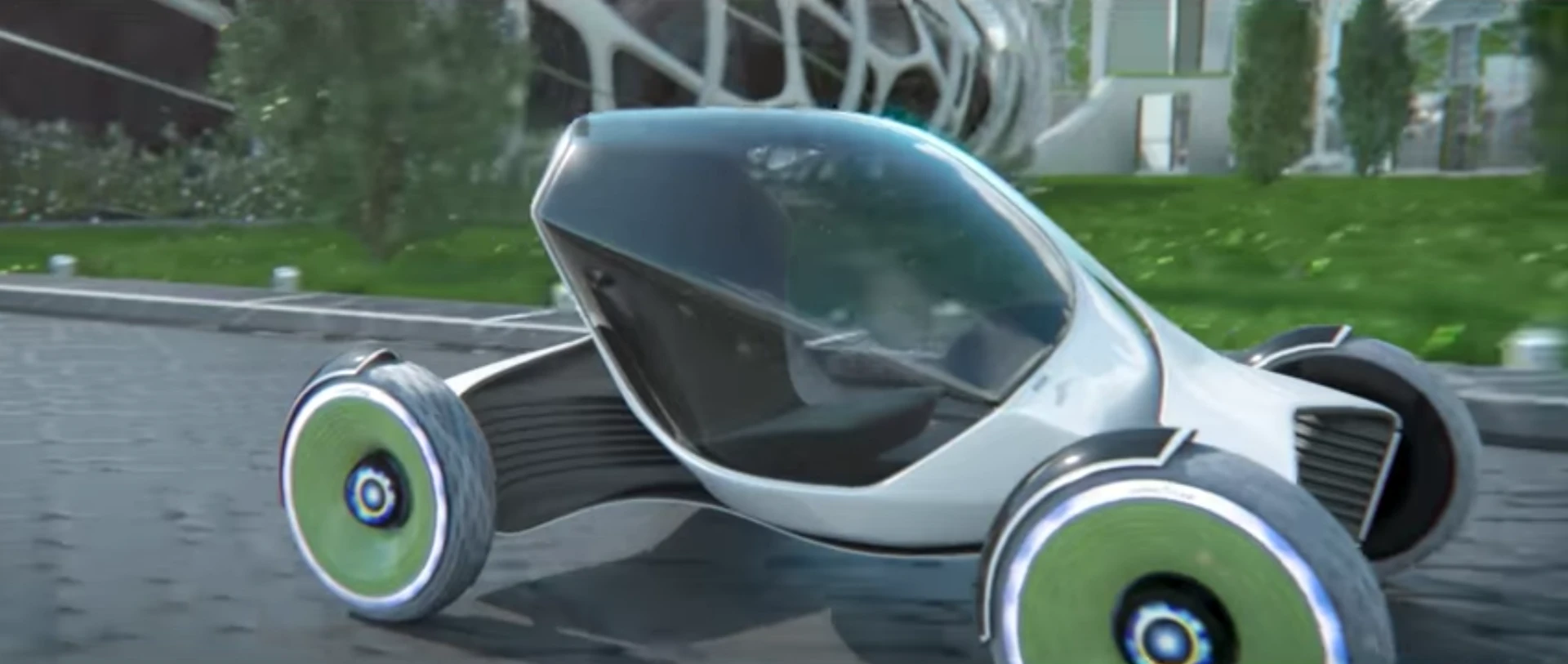 The newly announced Oxygene tire concept from Goodyear harvests energy through photosynthesis