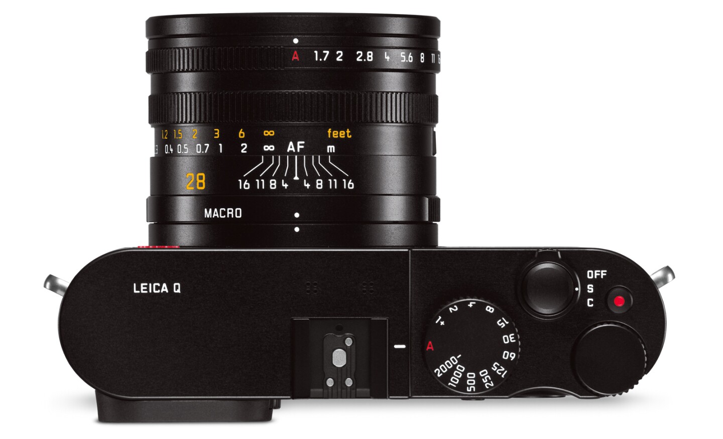 The lens on the Leica Q features aperture and focus rings along with a focus tab and a Macro mode ring