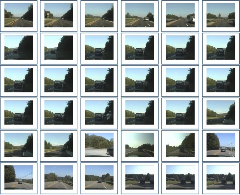 Screenshots from a lengthy raw video are selected by the LiveLight algorithm (Image: Carnegie Mellon University)