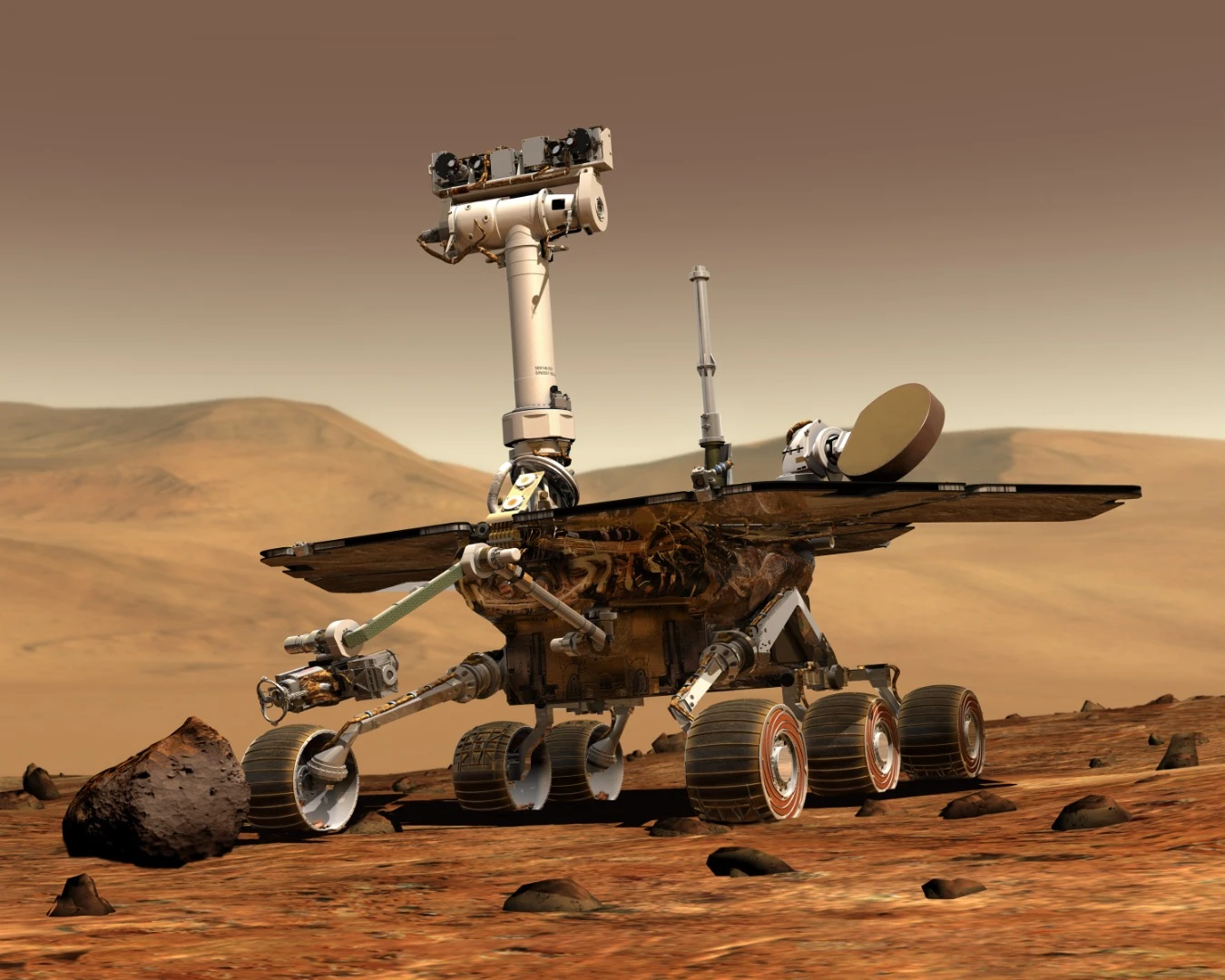 The Opportunity rover operated for nearly 15 years and covered 28 miles (45 km)