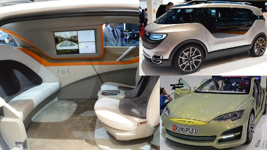Futuristic autonomous car design studies at the 2014 Geneva Motor Show