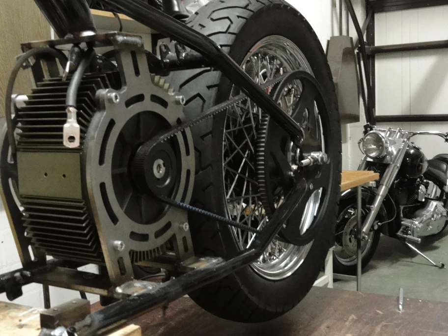 Zero Motorcycles' electric motor feeds this huge sprocket, achieving very strong acceleration