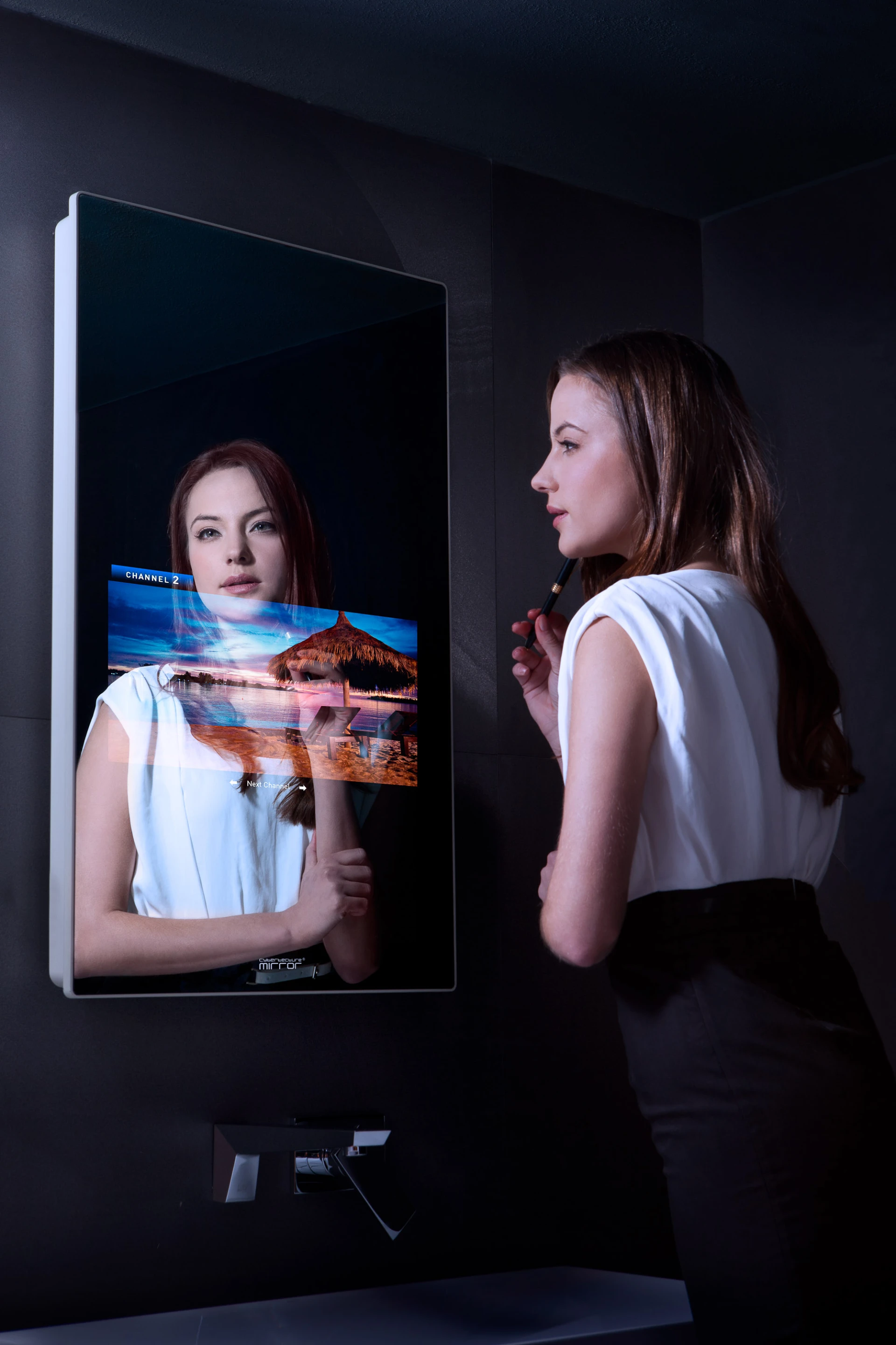 Catch up with your favorite TV program while you get ready to go out