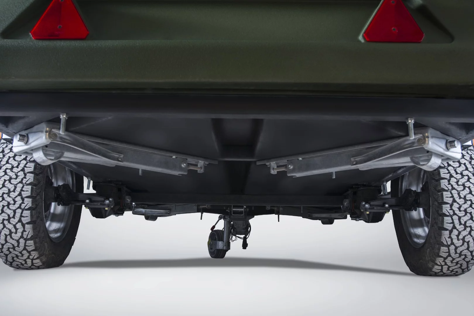 The Migrator rides on an AL-KO chassis and runs an axle-less suspension