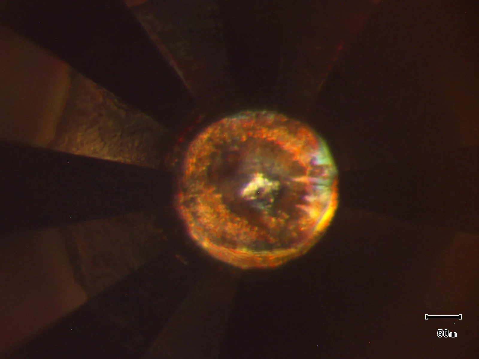 A sample of NaCl3, which was considered "forbidden" in classical chemistry (Photo: Alexander Goncharov)