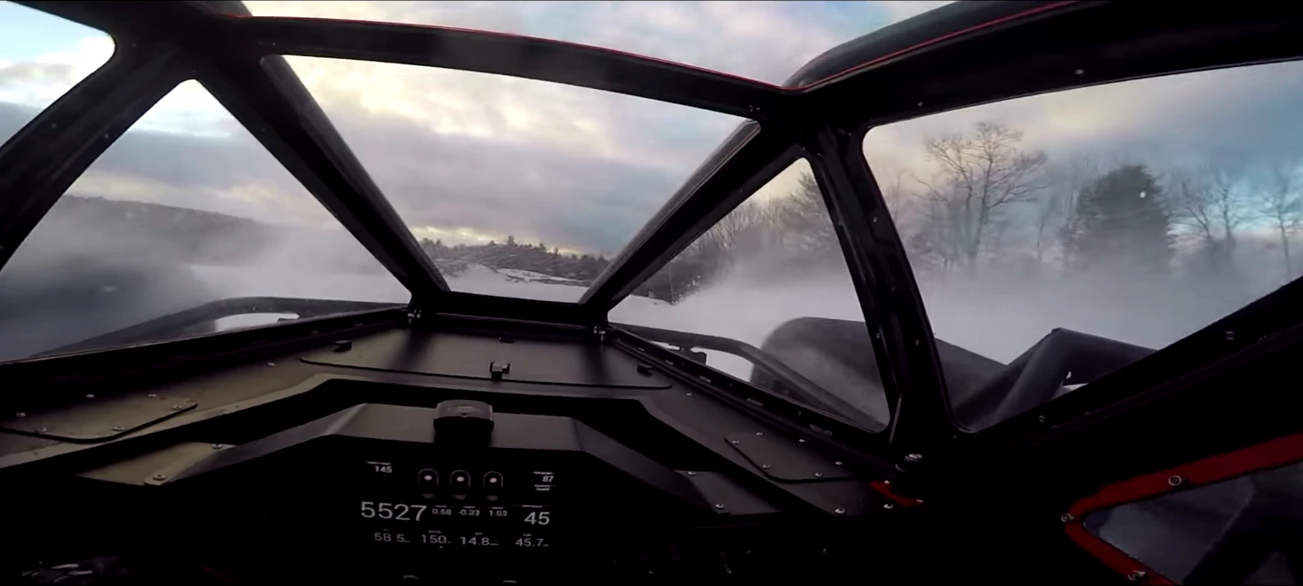 Ripsaw EV3-F1: the view from the driver's seat, which should be thoroughly cleaned after use